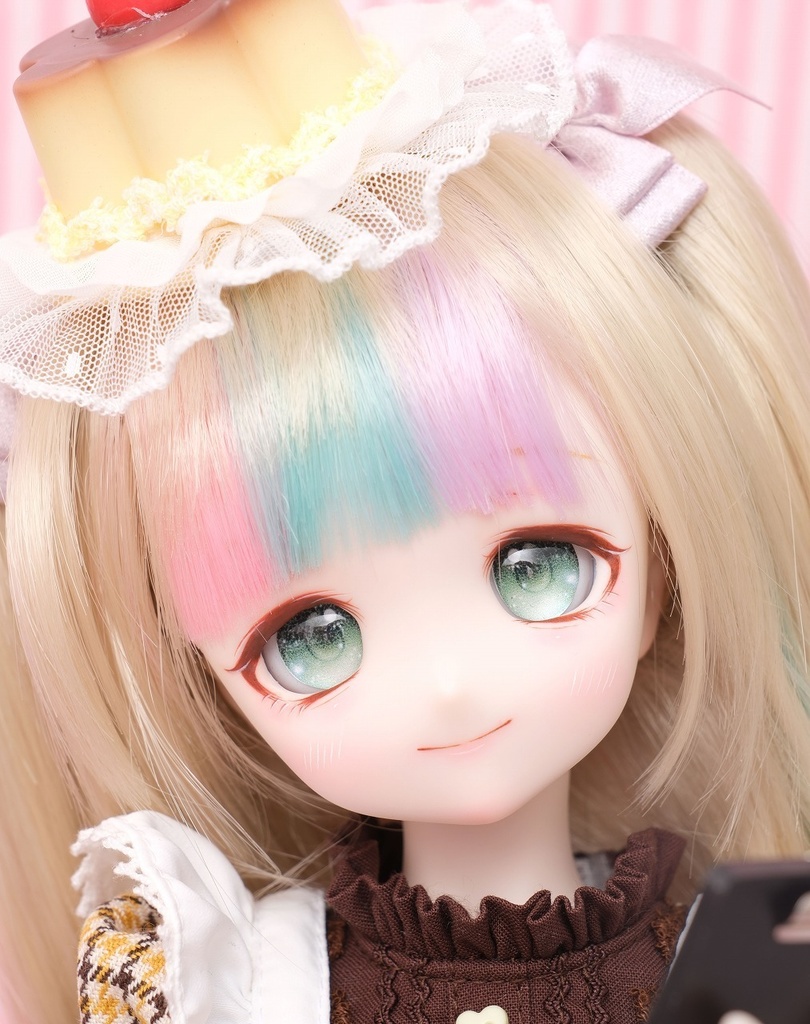 DDH-27 セミホワイト ソフビ盛りカスタムヘッド+おまけレジンアイ