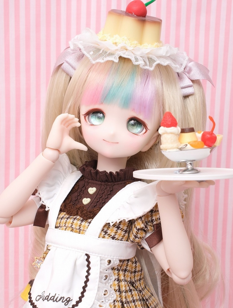 DDH-27 セミホワイト ソフビ盛りカスタムヘッド+おまけレジンアイ