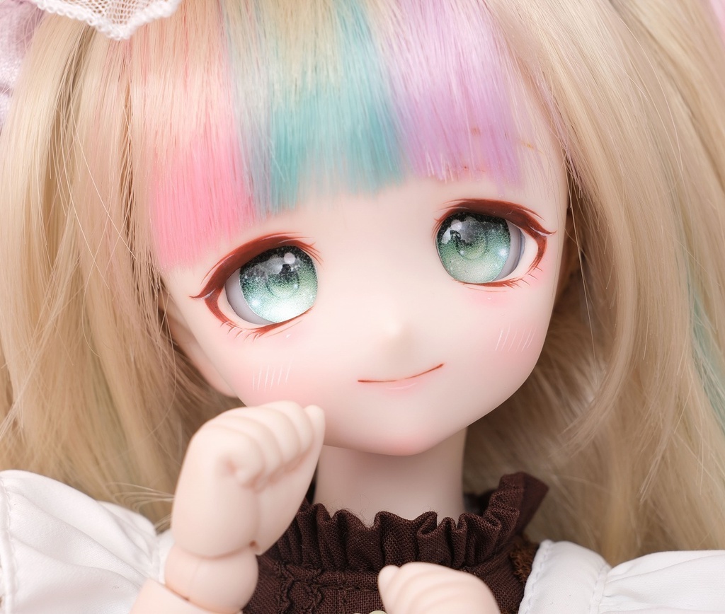 DDH-27 セミホワイト ソフビ盛りカスタムヘッド+おまけレジンアイ