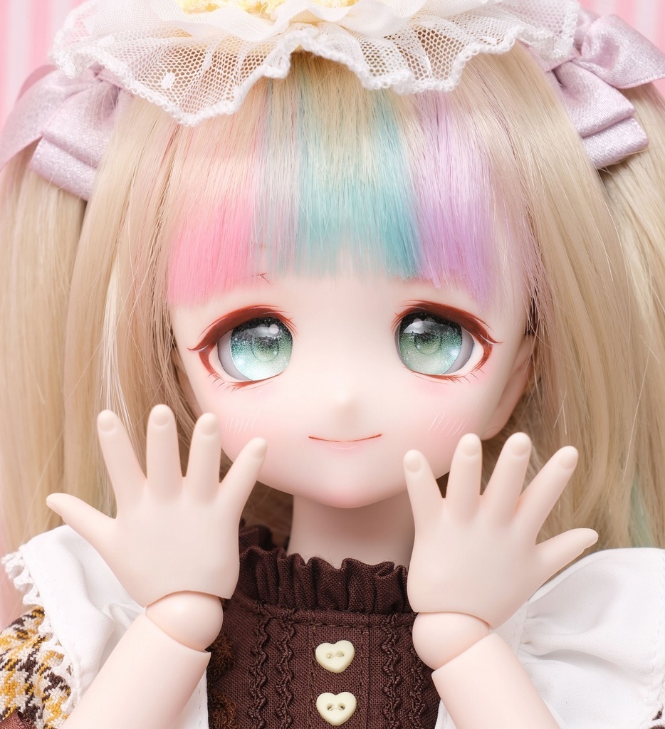 DDH-27 セミホワイト ソフビ盛りカスタムヘッド+おまけレジンアイ