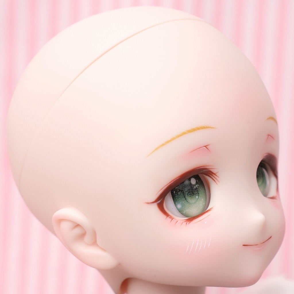 DDH-27 セミホワイト ソフビ盛りカスタムヘッド+おまけレジンアイ