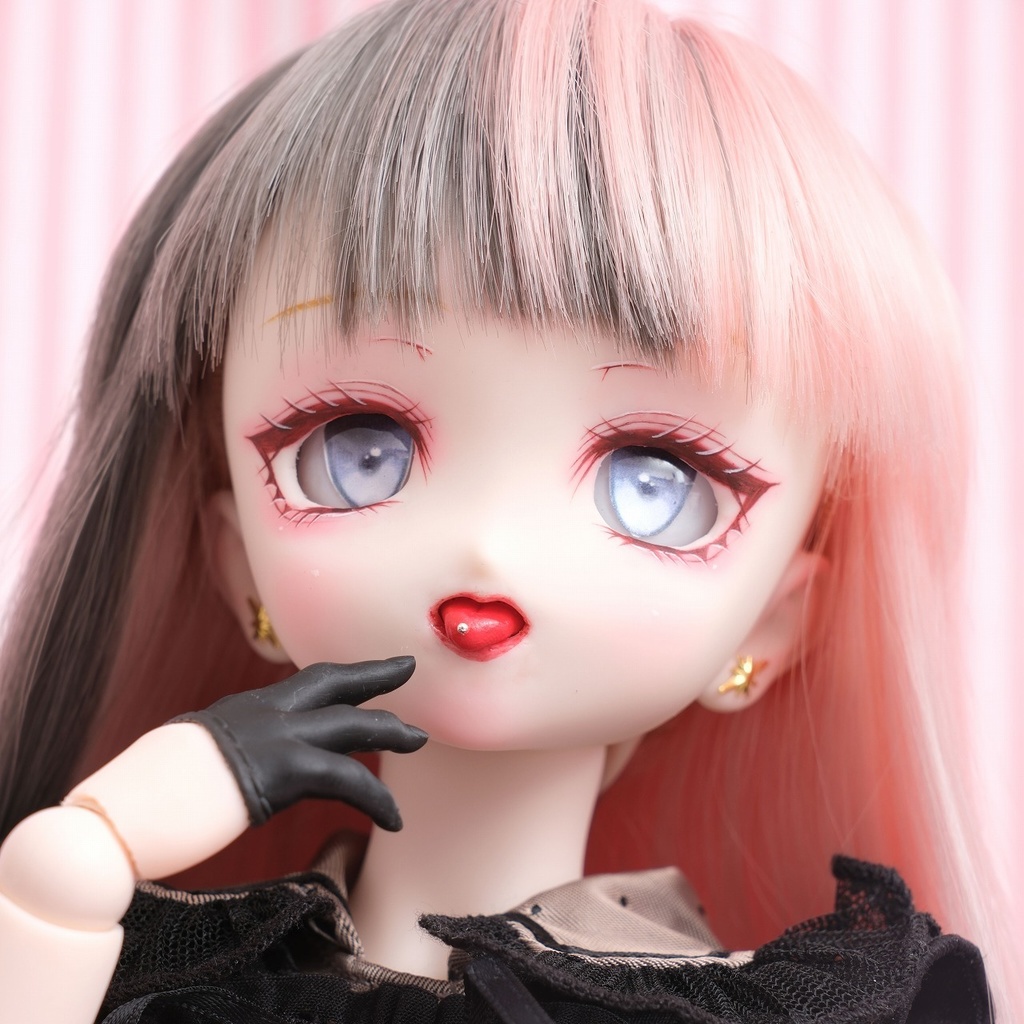 DDH-22 セミホワイト 難あり 開口ソフビ盛りカスタムヘッド+レジンアイ