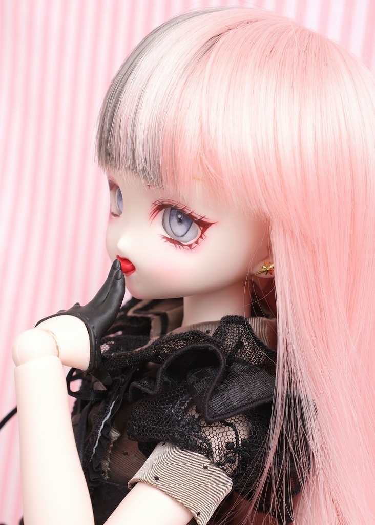 DDH-22 セミホワイト 難あり 開口ソフビ盛りカスタムヘッド+レジンアイ