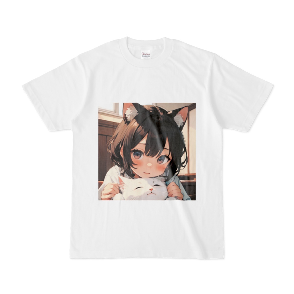 ね子ちゃんと子ネコ　むに　Tシャツ