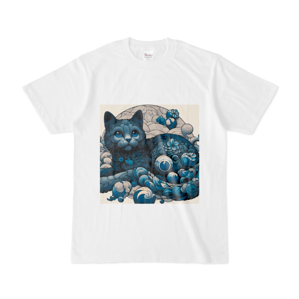ブルーグレイの猫　Tシャツ
