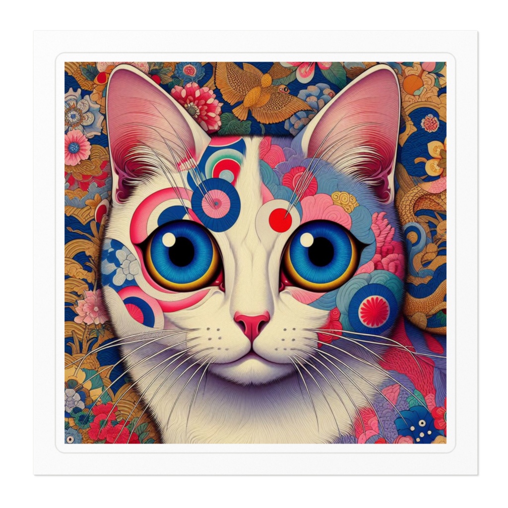 かぶき猫 ステッカー