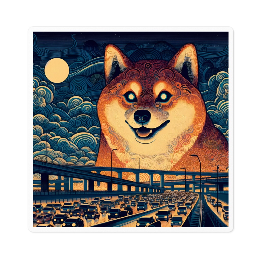 柴犬大怪獣イヌラ　ステッカー