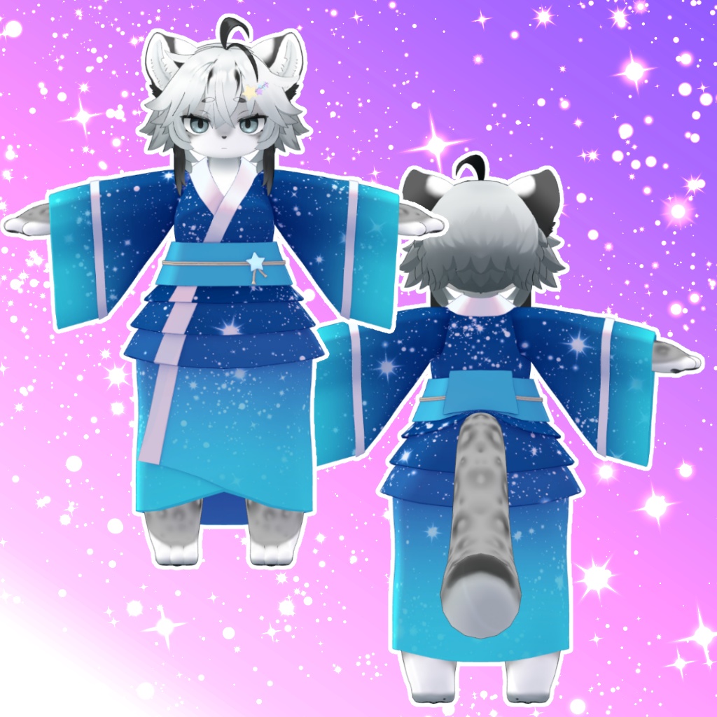 星の浴衣 - 灰島ちゃん対応、リナちゃん対応