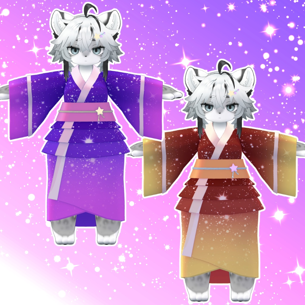 星の浴衣 - 灰島ちゃん対応、リナちゃん対応