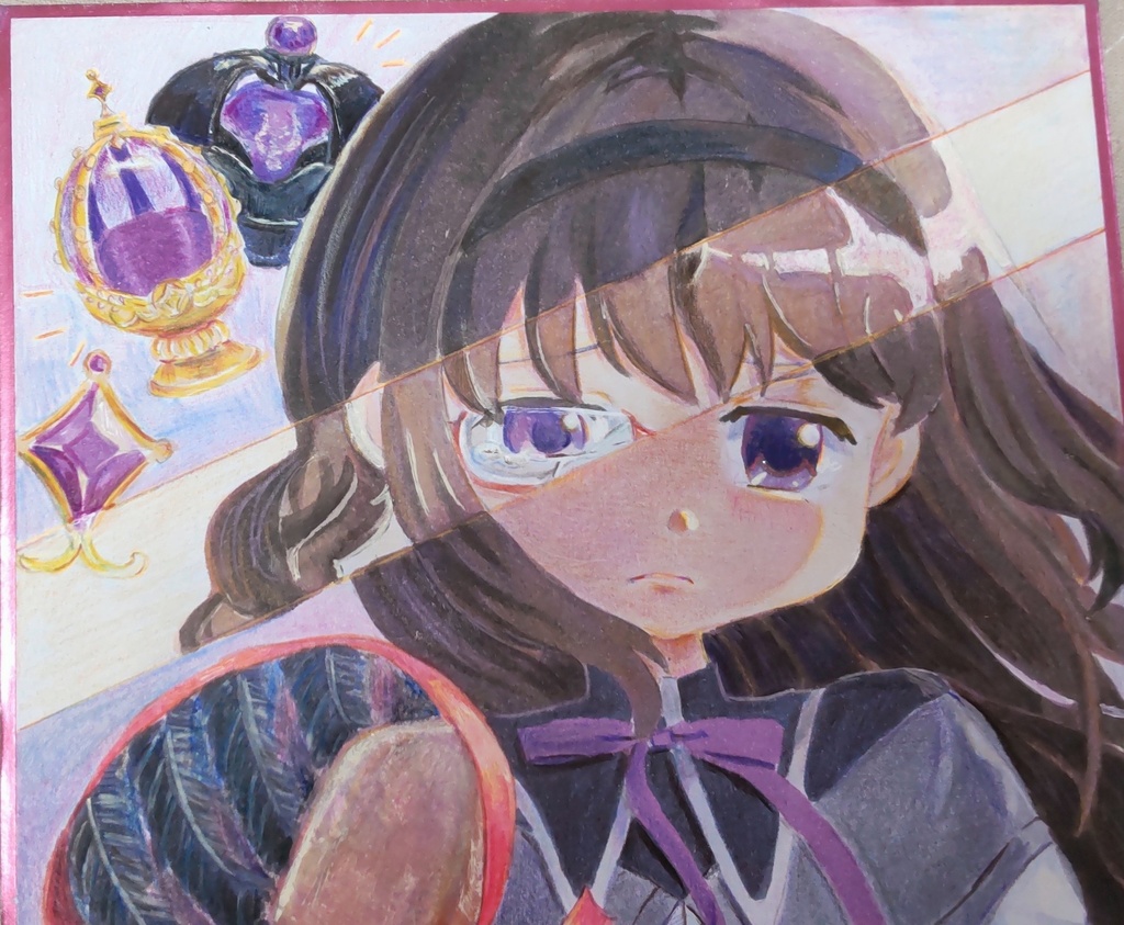 【アナログ色紙】ほむら（魔法少女まどか☆マギカ）