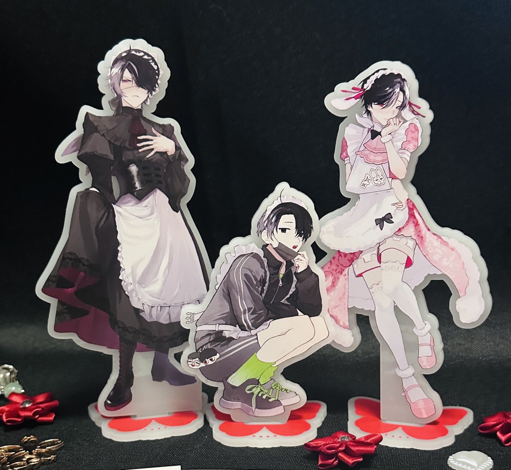 メイドアクスタ+チェキ(前半組+汐+静+品)