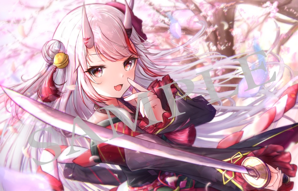 【非公式】百鬼あやめ ver.桜吹雪 アクリルブロック