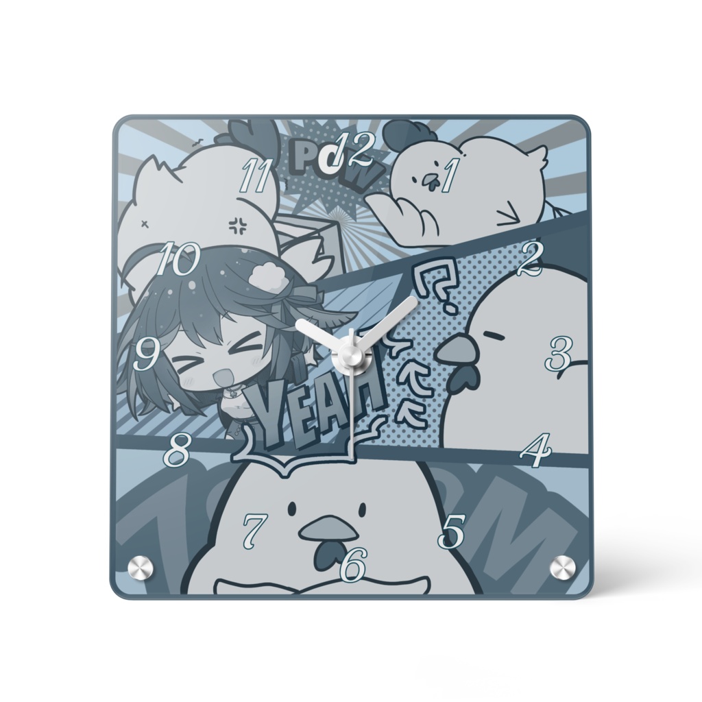 【風見鶏かな活動1周年】どぅー ゆー はぶ ざ たいむ?アクリル時計