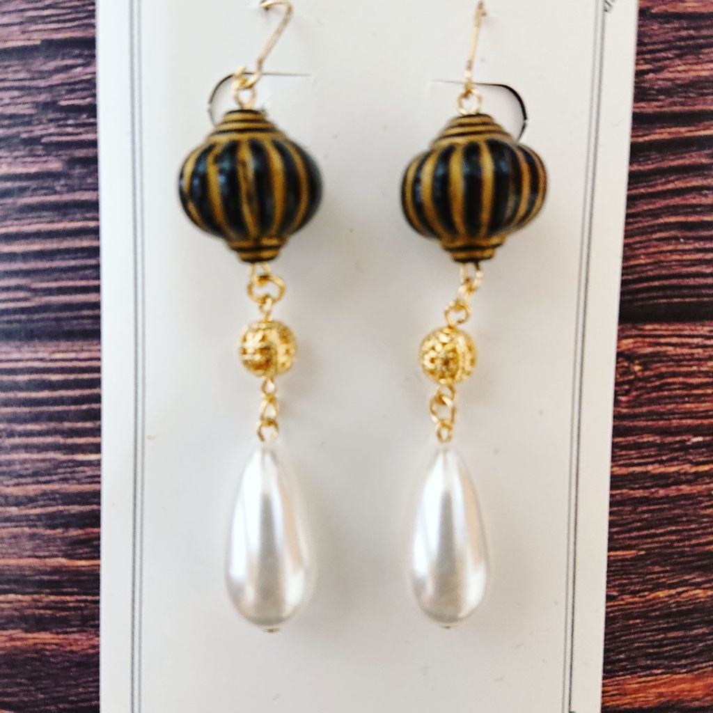 熱気球ピアス【一点物】(販売終了)