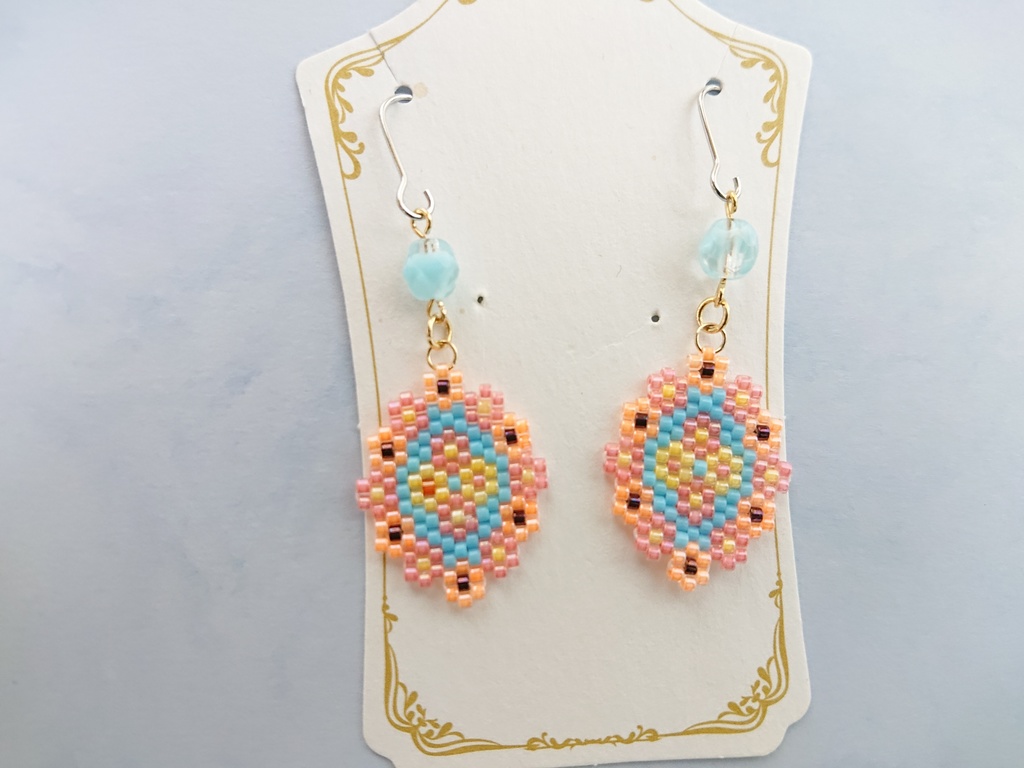 フラワーサークルのピアス(Summer)