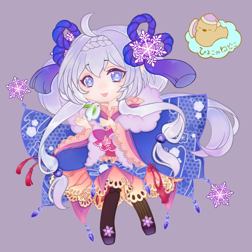 ユキオンナちゃんの贈り物 オーロラアクリルキーホルダー