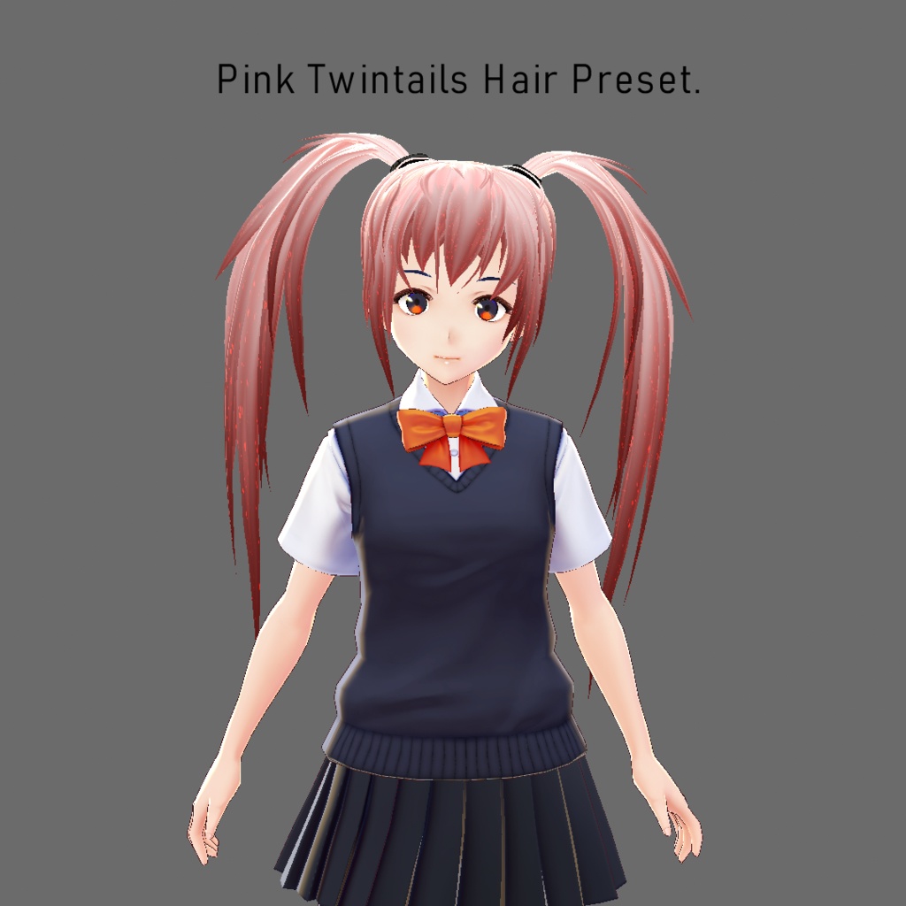 Pink Twintails Hair Preset