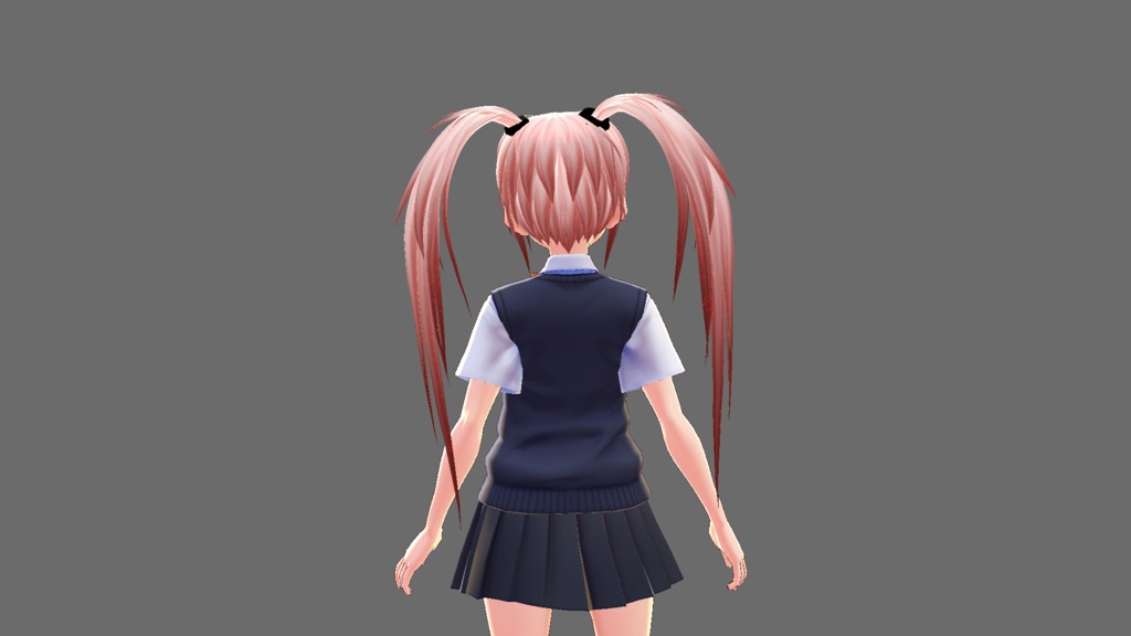 Pink Twintails Hair Preset