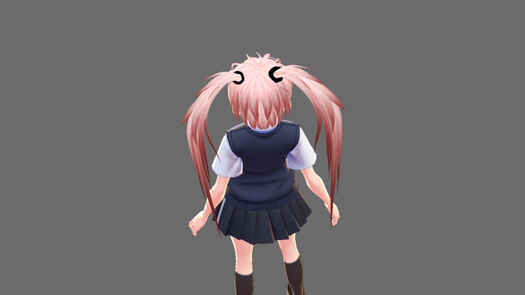 Pink Twintails Hair Preset