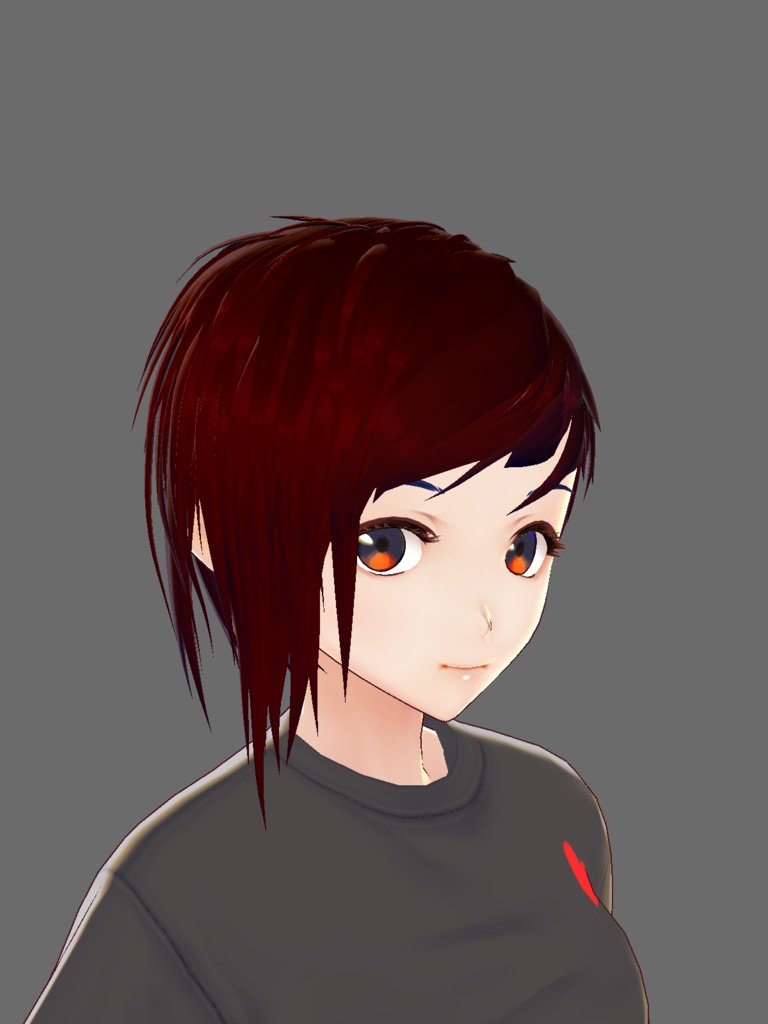 Red Asymmetrical Bob Hair Preset