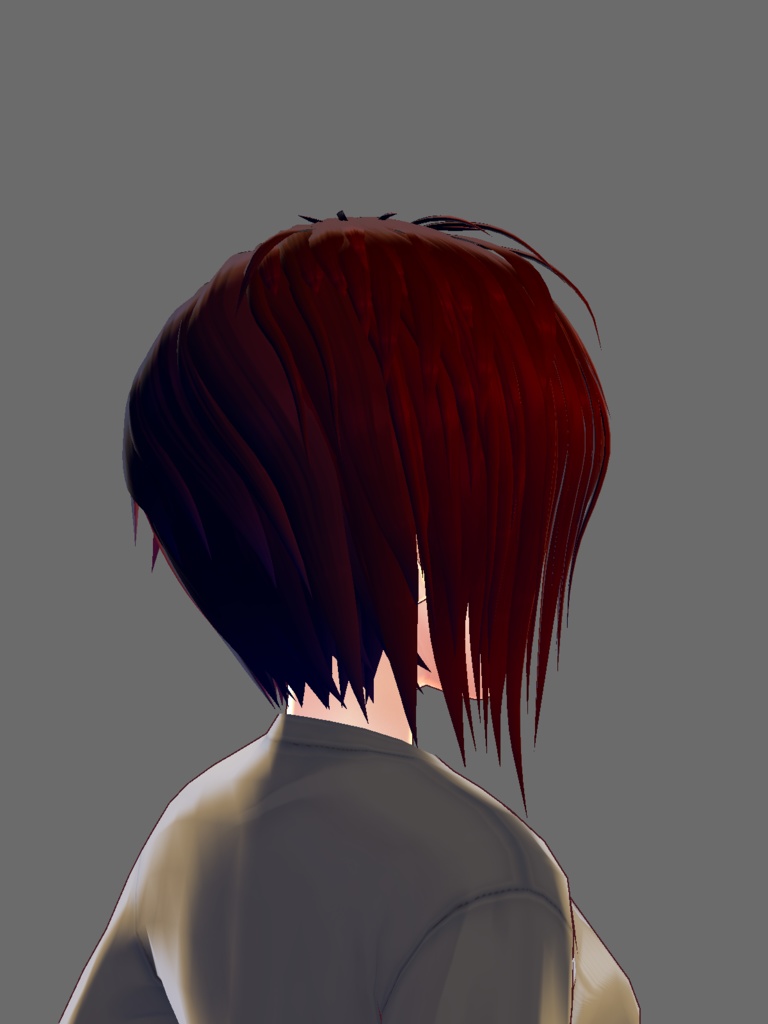 Red Asymmetrical Bob Hair Preset
