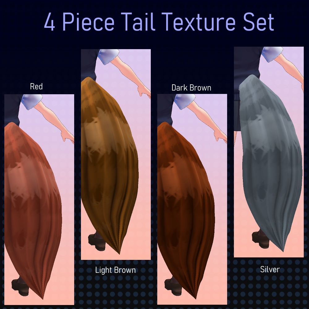 4 Piece Tail Texture + Tail Preset Set