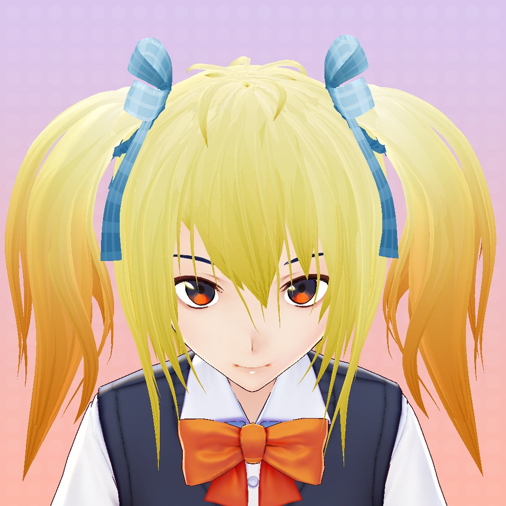 Blonde Pigtail Hair Preset