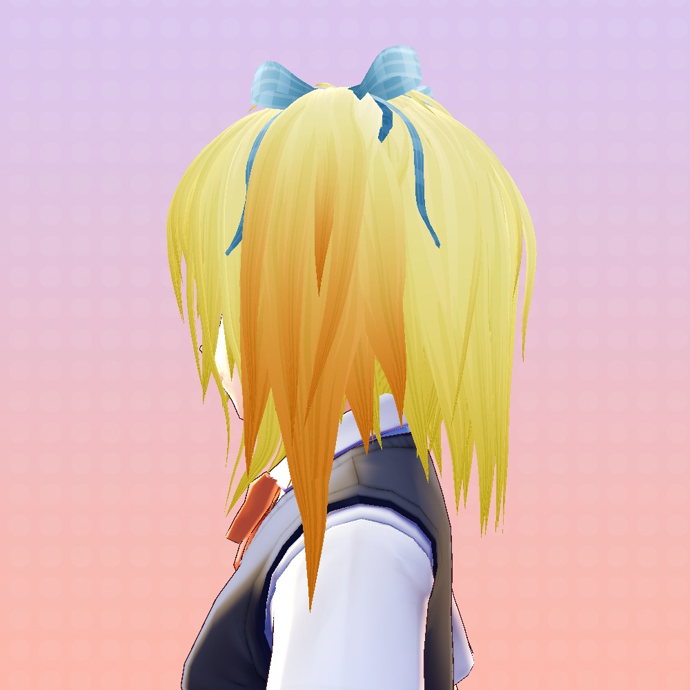 Blonde Pigtail Hair Preset