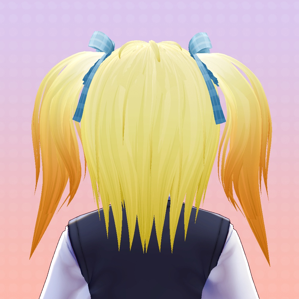 Blonde Pigtail Hair Preset