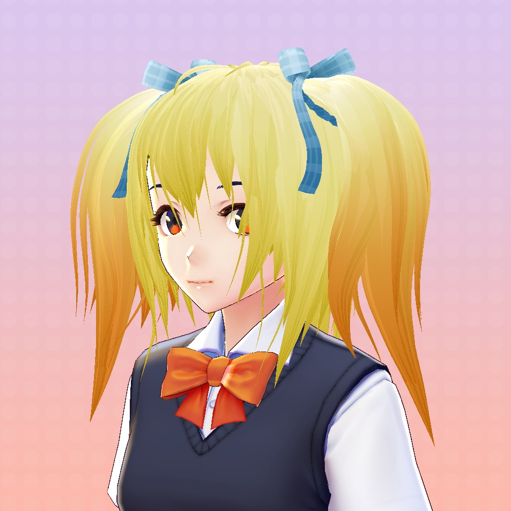 Blonde Pigtail Hair Preset