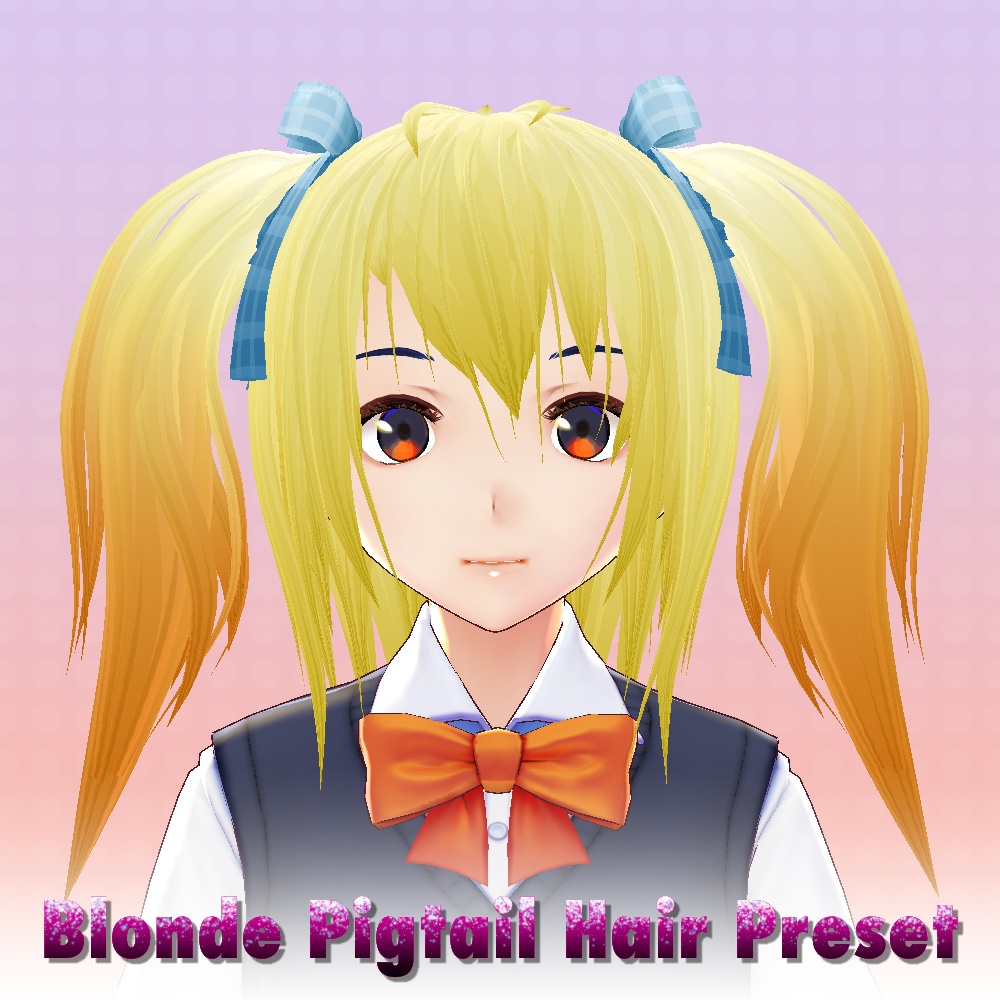 Blonde Pigtail Hair Preset