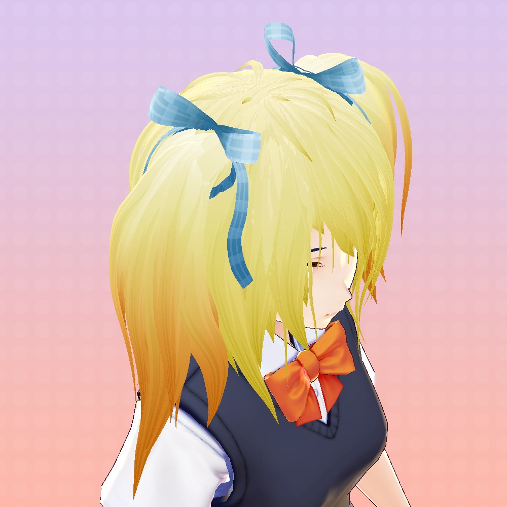 Blonde Pigtail Hair Preset