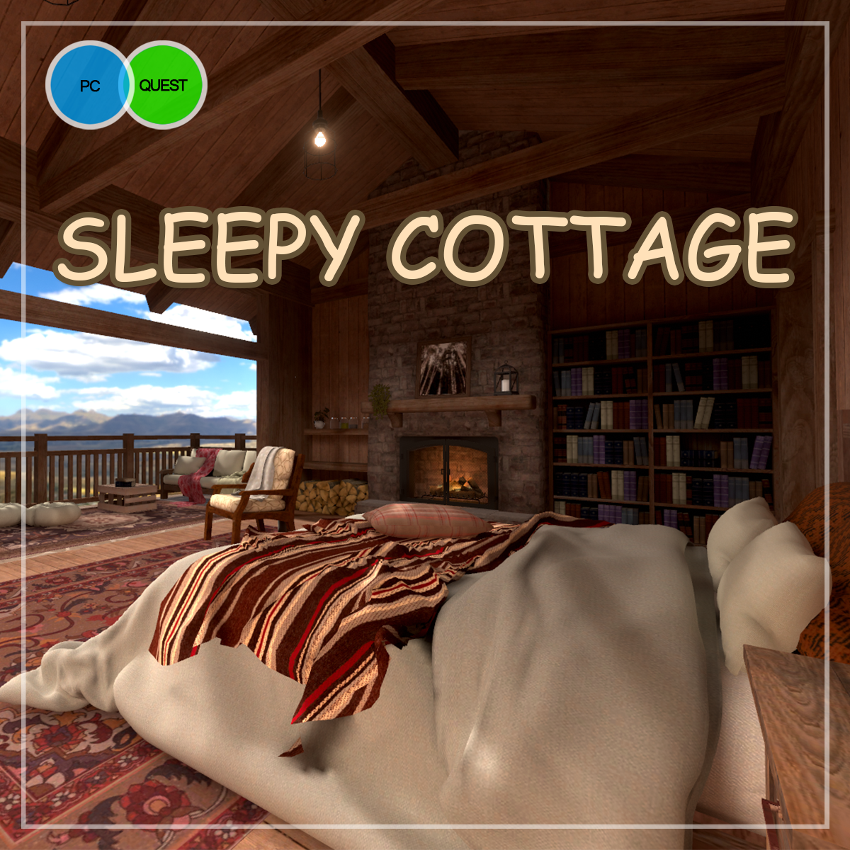 【VRC向けワールド】SLEEPY COTTAGE(クエスト/PC対応)