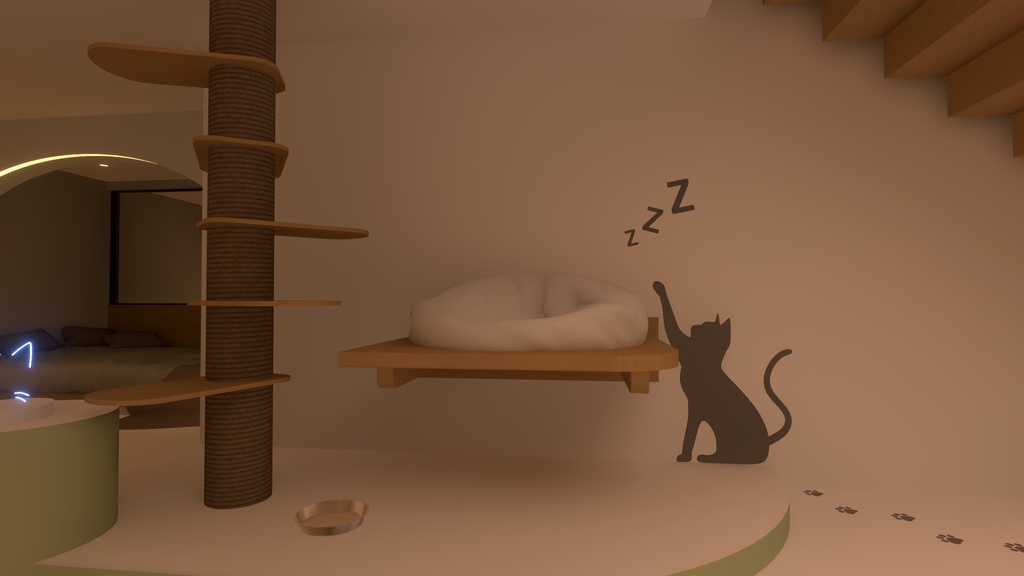 【VRC向けワールド】ごろにゃんハウス(クエスト/PC対応)