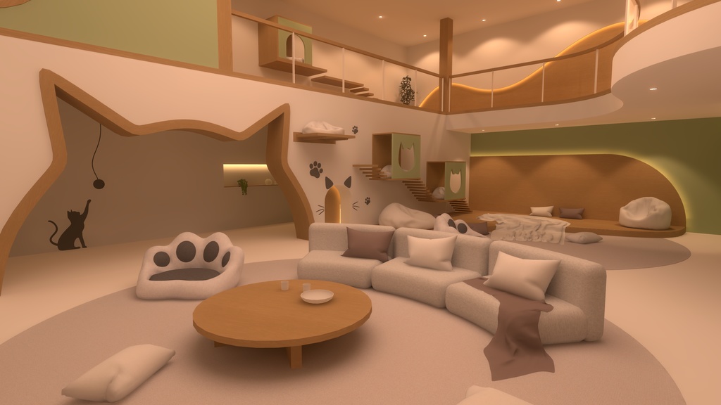 【VRC向けワールド】ごろにゃんハウス(クエスト/PC対応)