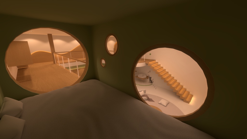 【VRC向けワールド】ごろにゃんハウス(クエスト/PC対応)