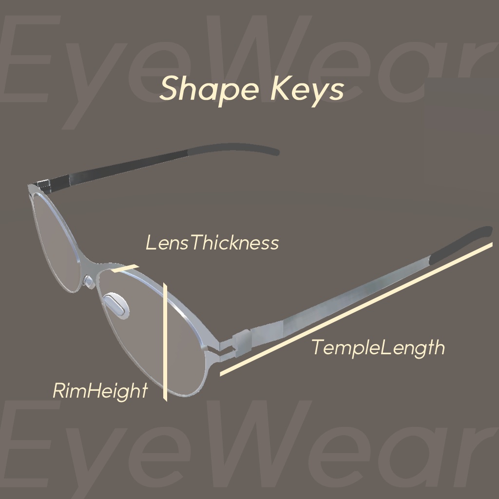 板状金属製眼鏡