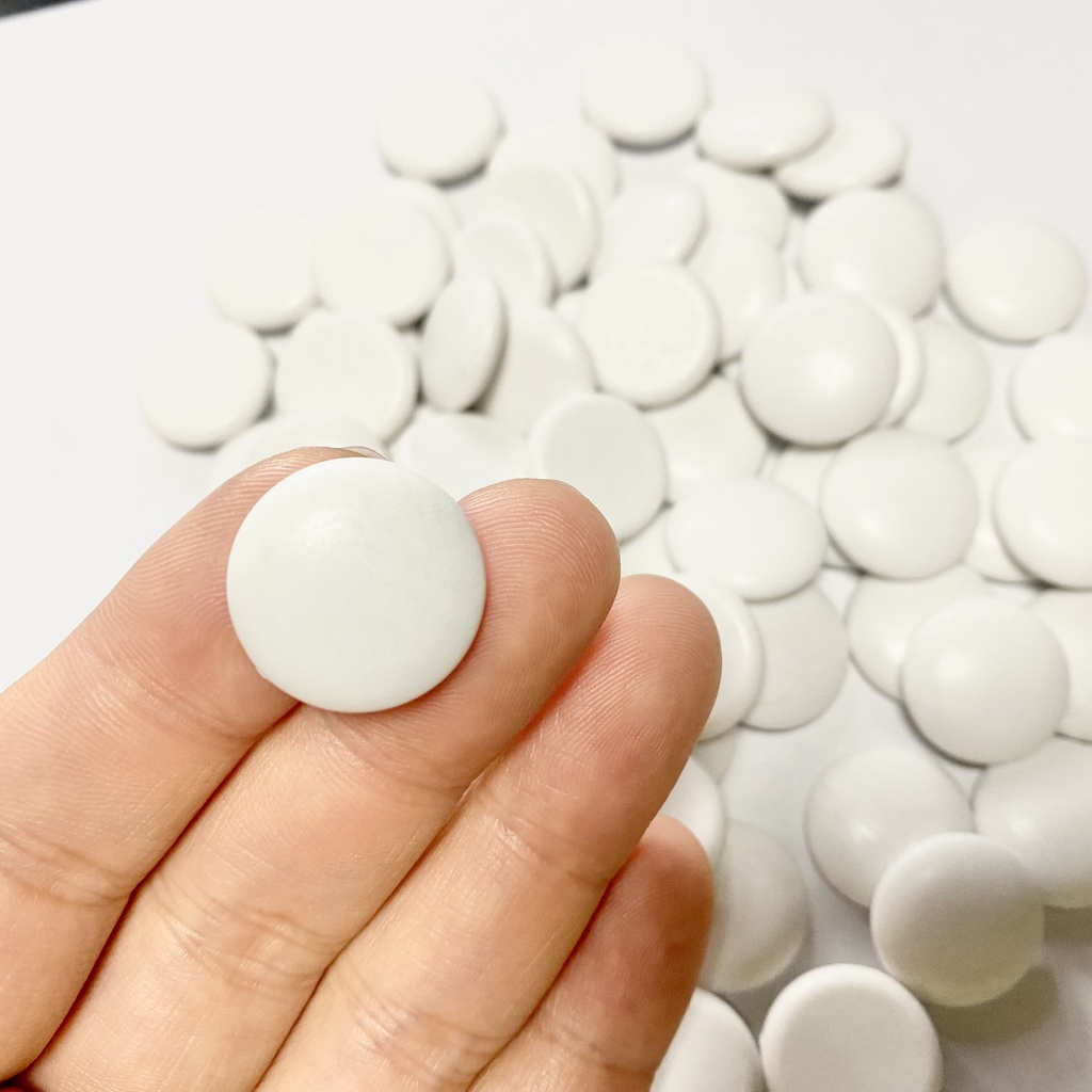 DDH対応 ドールアイ 制作 プラスチック製 白碁石 18mm 大量