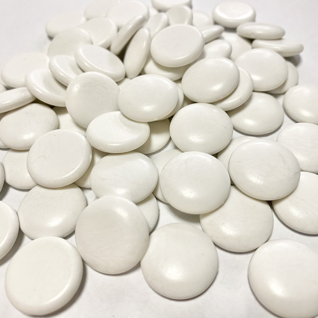 DDH対応 ドールアイ 制作 プラスチック製 白碁石 18mm 大量