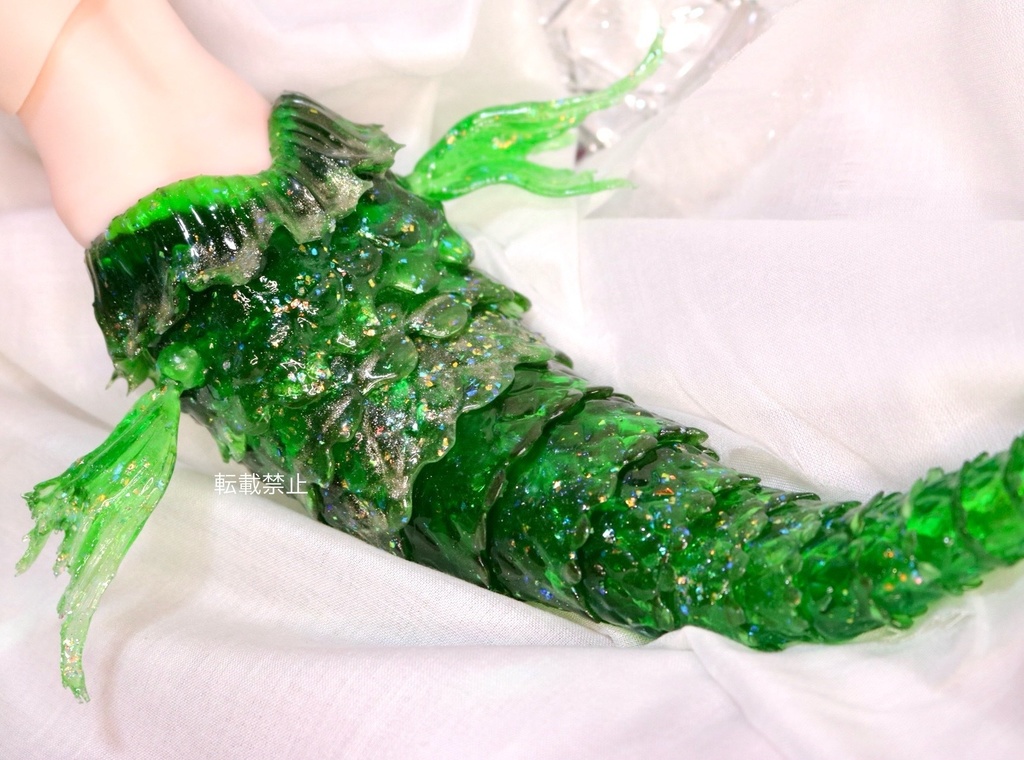 再販無し ドール用 1/4サイズ 可動 人魚ボディー セミホワイト