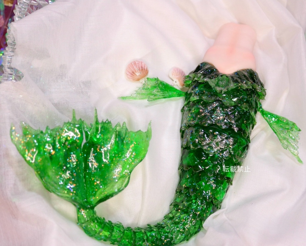 再販無し ドール用 1/4サイズ 可動 人魚ボディー セミホワイト