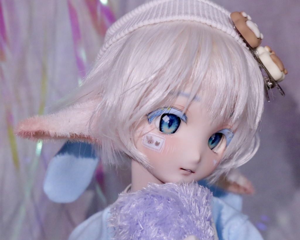 数量限定 【ケモ耳シリーズ】 1/3 DD対応 つけ耳 草食系 フロッキー加工済み