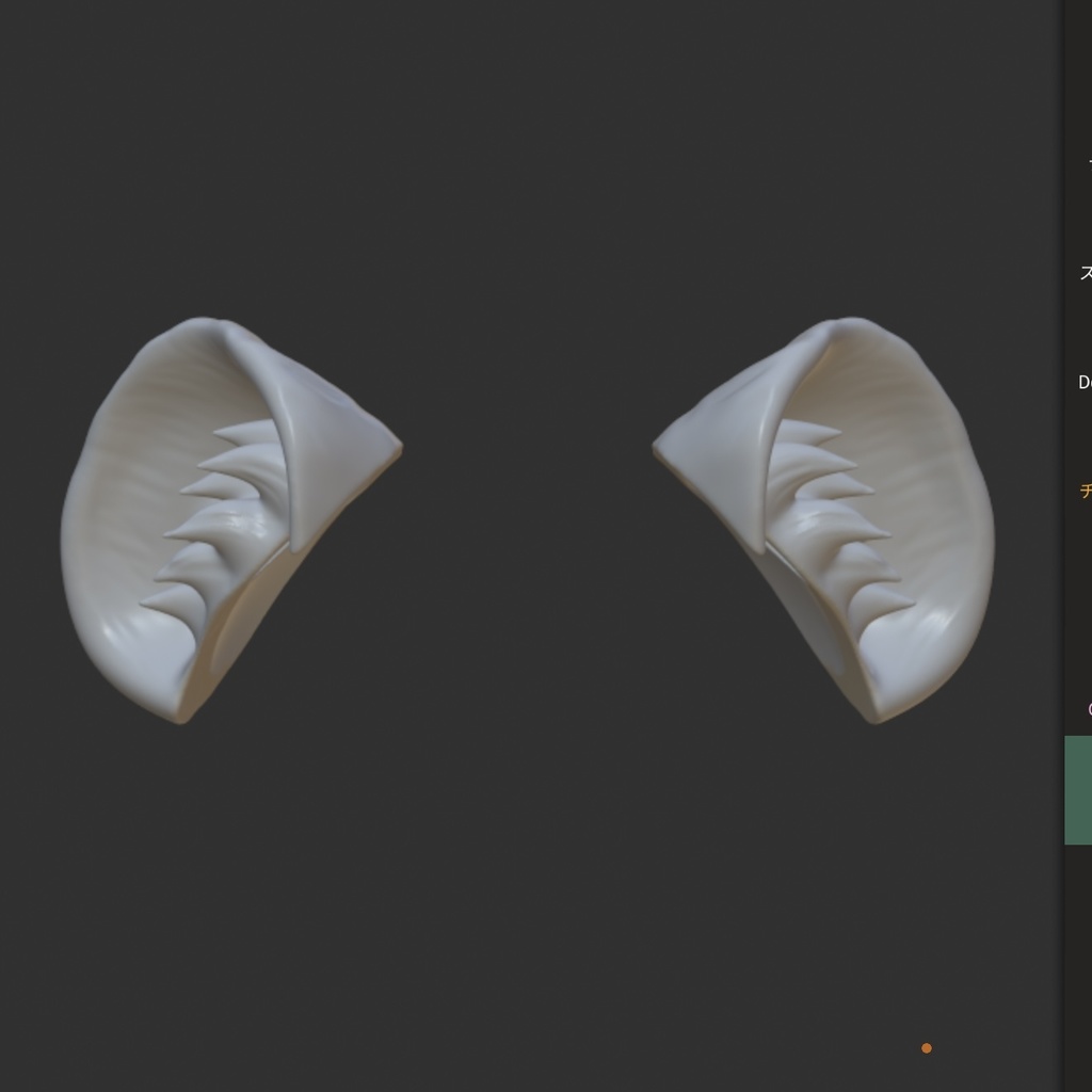 再販無し 【ケモ耳シリーズ】1/3 ハム耳 マグネット式 未塗装