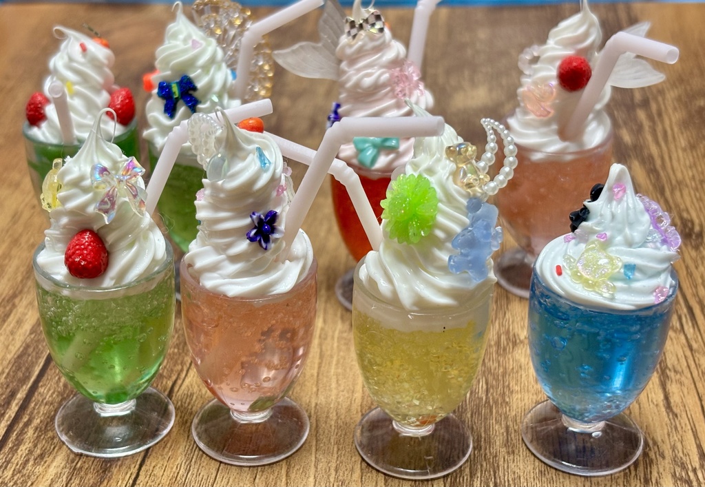 1/3〜1/4 ドールサイズ フェイクスイーツ ソーダーフロート
