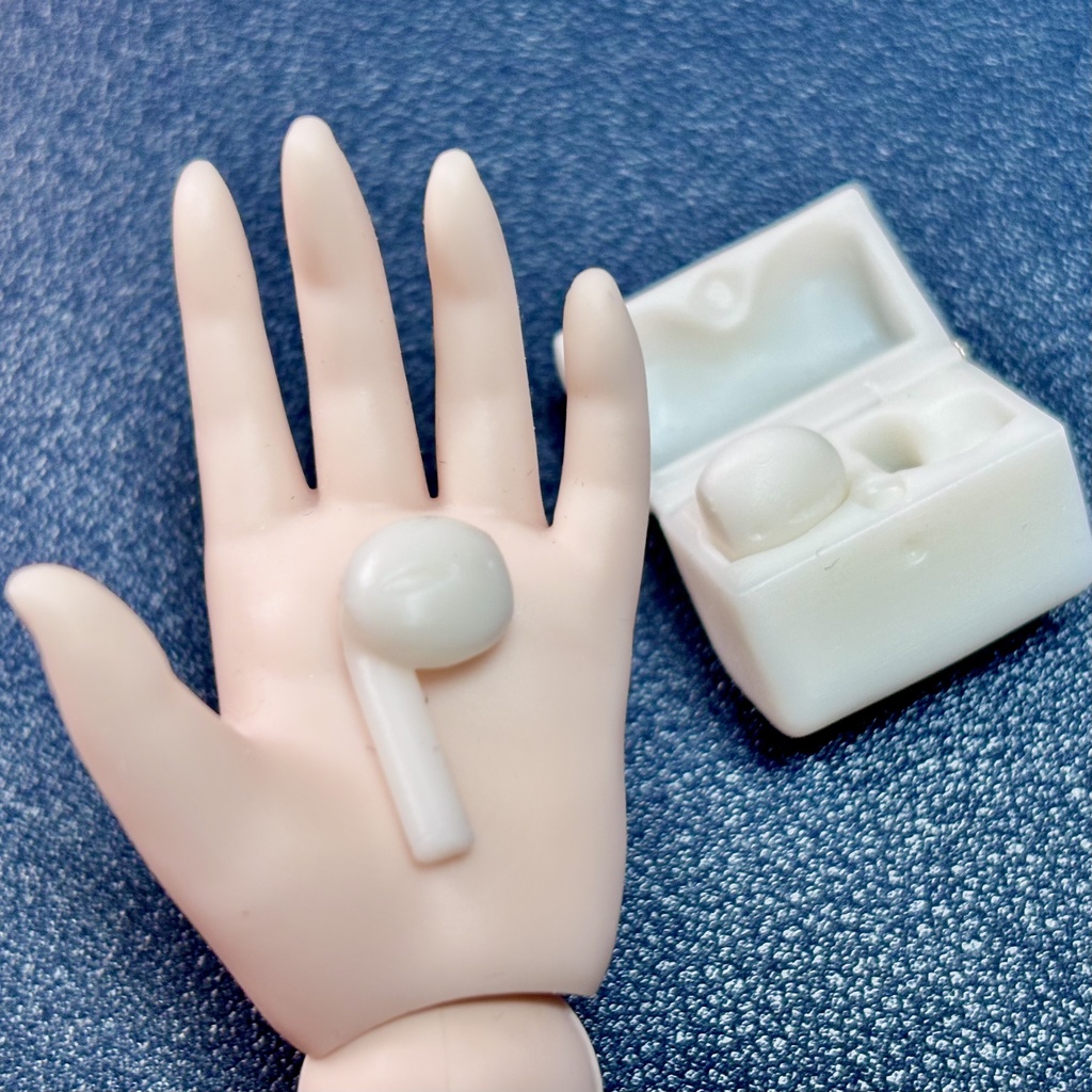 1/3-1/4 ドール用 ワイヤレス イヤホン 未塗装