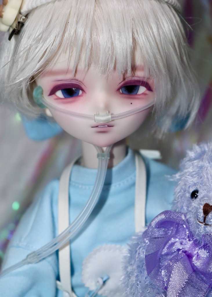 1/3〜1/4 ドール用 鼻カニューレ チューブ  呼吸器