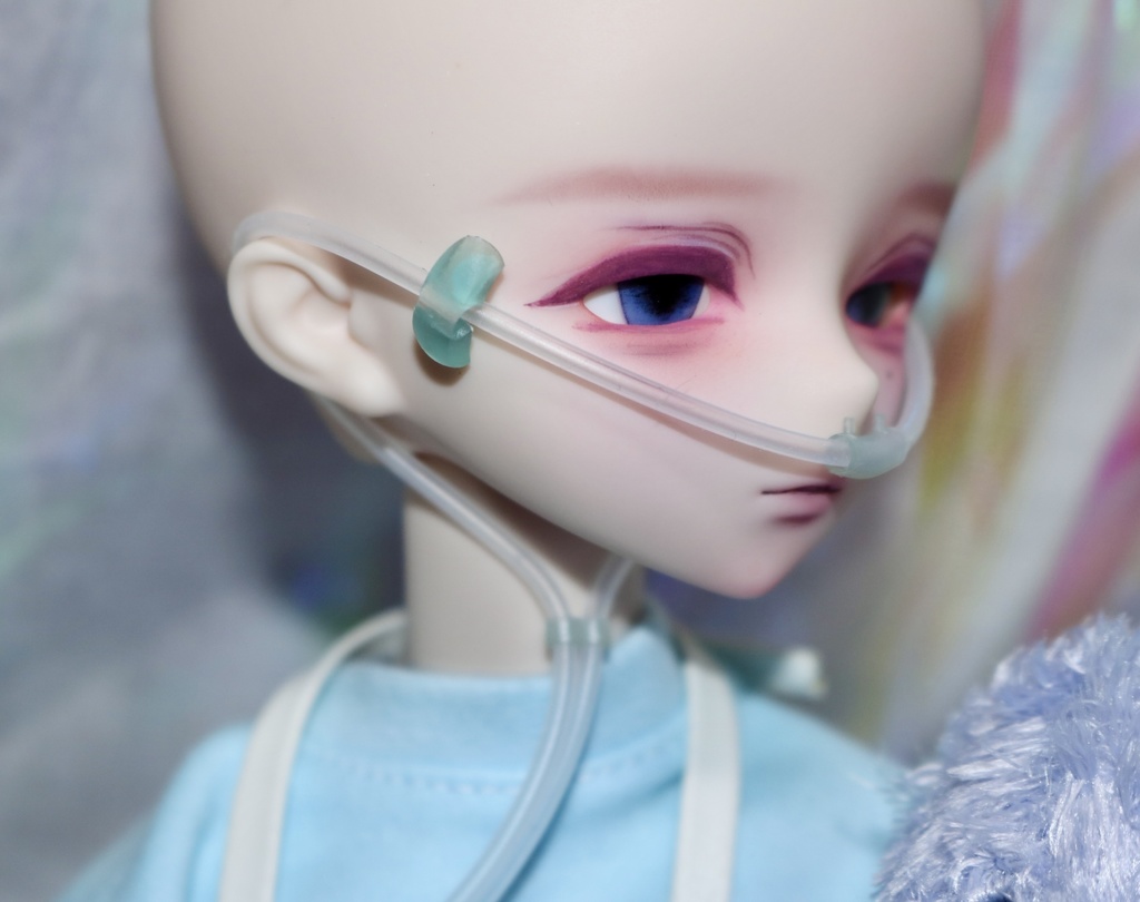 1/3〜1/4 ドール用 鼻カニューレ チューブ  呼吸器