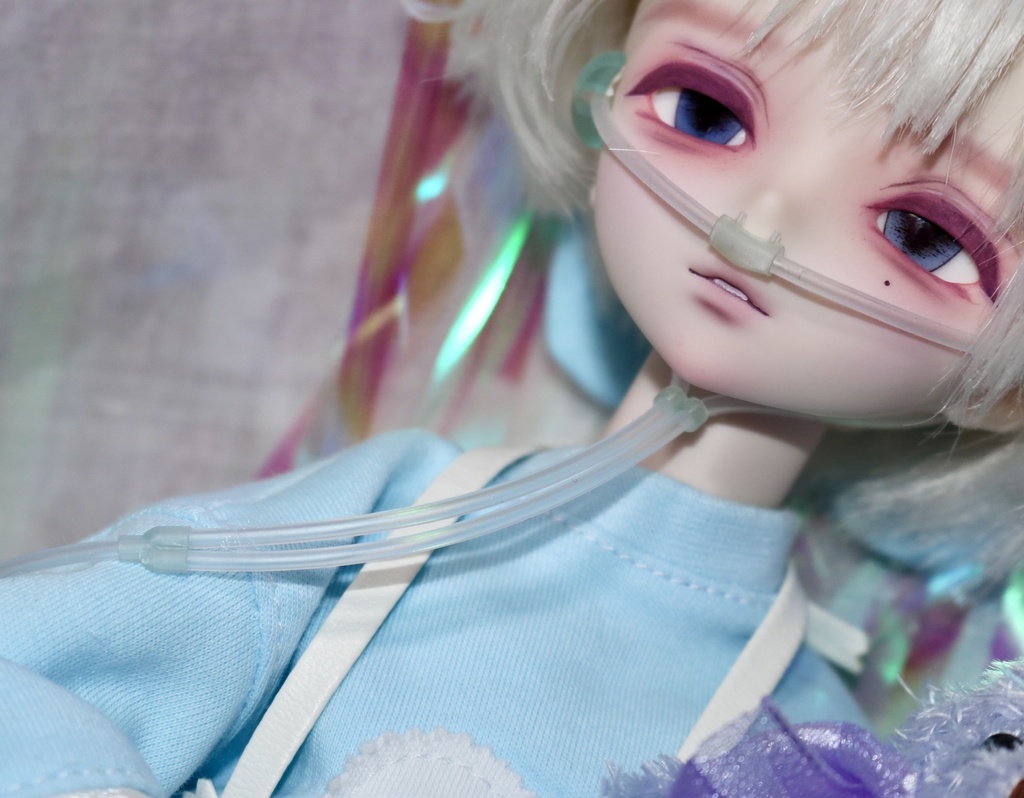 1/3〜1/4 ドール用 鼻カニューレ チューブ  呼吸器