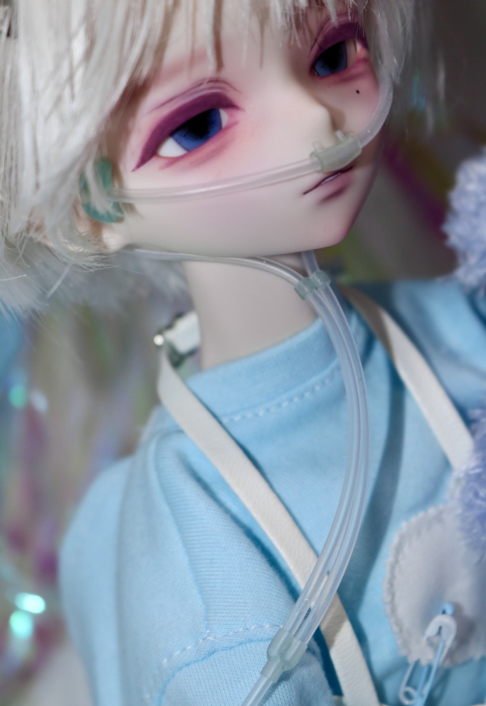 1/3〜1/4 ドール用 鼻カニューレ チューブ  呼吸器