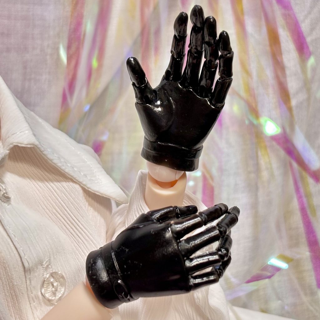 【可動ハンド】 1/3〜1/4 グローブ (ブラック)